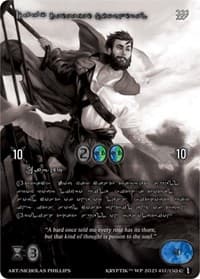 Davy, Redeemed Scoundrel (Silver Kryptik Language) - Wicked Prophecy [Wave 1] (eBay Gen Con Exclusive) - Kryptik TCG card