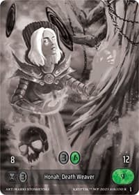 Honah, Death Weaver (Box Topper) - Wicked Prophecy [Wave 1] (eBay Gen Con Exclusive) - Kryptik TCG card
