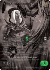 Honah, Death Weaver (Silver Kryptik Language) - Wicked Prophecy [Wave 1] (eBay Gen Con Exclusive) - Kryptik TCG card