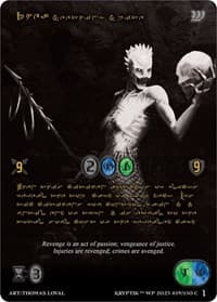Rhea, Seething Spite (Gold Kryptik Language) - Wicked Prophecy [Wave 1] (eBay Gen Con Exclusive) - Kryptik TCG card
