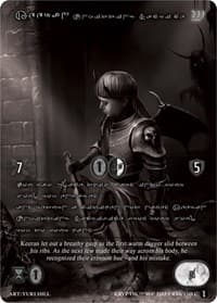 Keeran, Unwitting Sacrifice (Silver Kryptik Language) - Wicked Prophecy [Wave 1] (eBay Gen Con Exclusive) - Kryptik TCG card