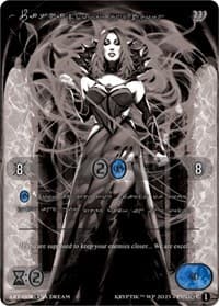 Pasha, Flower and Thorn (Silver Kryptik Language) - Wicked Prophecy [Wave 1] (eBay Gen Con Exclusive) - Kryptik TCG card
