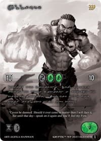 Allfury (Silver Kryptik Language) - Wicked Prophecy [Wave 1] (eBay Gen Con Exclusive) - Kryptik TCG card