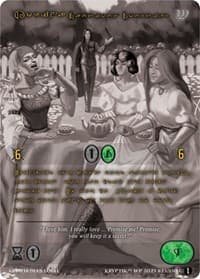Korina, Cautious Courtier (Gold Kryptik Language) - Wicked Prophecy [Wave 1] (eBay Gen Con Exclusive) - Kryptik TCG card