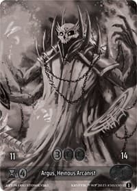 Argus, Heinous Arcanist (Box Topper) - Wicked Prophecy [Wave 1] (eBay Gen Con Exclusive) - Kryptik TCG card