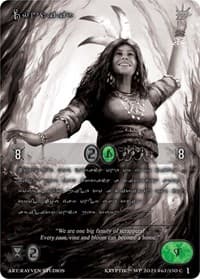 Cyndiir (Silver Kryptik Language) - Wicked Prophecy [Wave 1] (eBay Gen Con Exclusive) - Kryptik TCG card