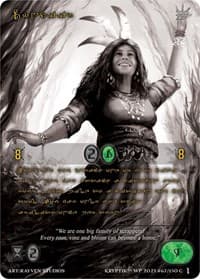 Cyndiir (Gold Kryptik Language) - Wicked Prophecy [Wave 1] (eBay Gen Con Exclusive) - Kryptik TCG card