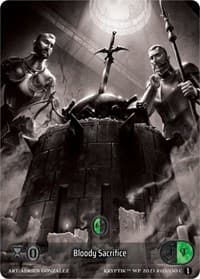 Bloody Sacrifice (Box Topper) - Wicked Prophecy [Wave 1] (eBay Gen Con Exclusive) - Kryptik TCG card