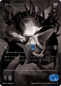 Kanuha (Silver Kryptik Language) - Wicked Prophecy [Wave 1] (eBay Gen Con Exclusive) - Kryptik TCG card
