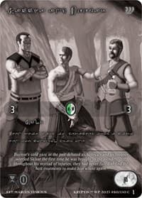 Saccha & Beemar (Silver Kryptik Language) - Wicked Prophecy [Wave 1] (eBay Gen Con Exclusive) - Kryptik TCG card