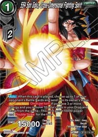 SS4 Son Goku, Cross Dimensional Fighting Spirit - Critical Blow - Dragon Ball Super: Masters card