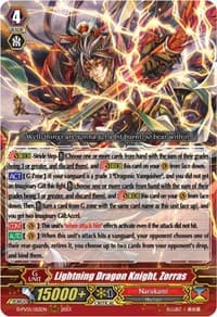 Lightning Dragon Knight, Zorras - D-PV01: History Collection - Cardfight Vanguard card