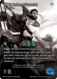 Davy, Redeemed Scoundrel (Cosmo Foil) - Wicked Prophecy [Wave 1] (eBay Gen Con Exclusive) - Kryptik TCG card