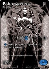 Pasha, Flower and Thorn (Cosmo Foil) - Wicked Prophecy [Wave 1] (eBay Gen Con Exclusive) - Kryptik TCG card