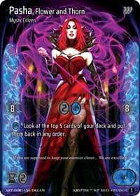 Pasha, Flower and Thorn (Cosmo Foil) - Wicked Prophecy [Wave 1] - Kryptik TCG card