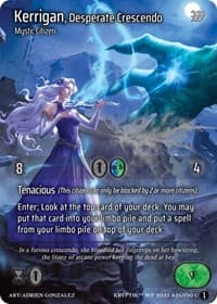 Kerrigan, Desperate Crescendo (Cosmo Foil) - Wicked Prophecy [Wave 1] - Kryptik TCG card