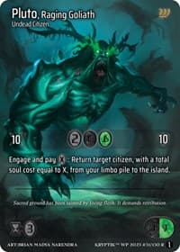 Pluto, Raging Goliath (Cosmo Foil) - Wicked Prophecy [Wave 1] - Kryptik TCG card