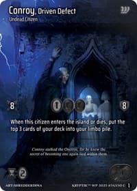 Conroy, Driven Defect (Cosmo Foil) - Wicked Prophecy [Wave 1] - Kryptik TCG card