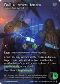 Wulfric, Immortal Champion (Cosmo Foil) - Wicked Prophecy [Wave 1] - Kryptik TCG card