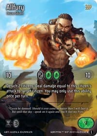 Allfury (Cosmo Foil) - Wicked Prophecy [Wave 1] - Kryptik TCG card