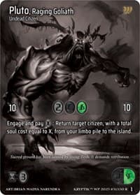 Pluto, Raging Goliath (Cosmo Foil) - Wicked Prophecy [Wave 1] (eBay Gen Con Exclusive) - Kryptik TCG card