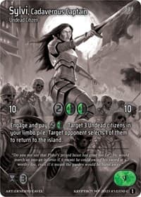 Sylvi, Cadaverous Captain (Cosmo Foil) - Wicked Prophecy [Wave 1] (eBay Gen Con Exclusive) - Kryptik TCG card