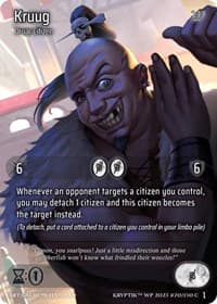 Kruug (Cosmo Foil) - Wicked Prophecy [Wave 1] - Kryptik TCG card