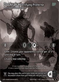 Dookraka, Terrifying Protector (Cosmo Foil) - Wicked Prophecy [Wave 1] (eBay Gen Con Exclusive) - Kryptik TCG card