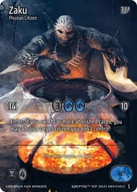 Zaku (Cosmo Foil) - Wicked Prophecy [Wave 1] - Kryptik TCG card