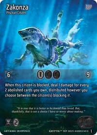 Zakonza (Cosmo Foil) - Wicked Prophecy [Wave 1] - Kryptik TCG card
