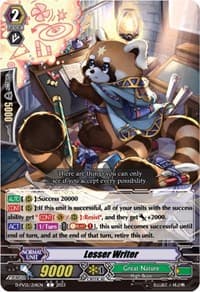 Lesser Writer - D-PV01: History Collection - Cardfight Vanguard card
