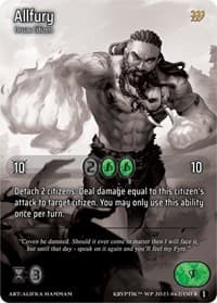 Allfury (Cosmo Foil) - Wicked Prophecy [Wave 1] (eBay Gen Con Exclusive) - Kryptik TCG card