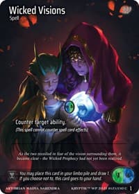 Wicked Visions (Cosmo Foil) - Wicked Prophecy [Wave 1] - Kryptik TCG card