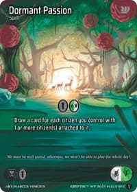 Dormant Passion (Cosmo Foil) - Wicked Prophecy [Wave 1] - Kryptik TCG card