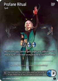 Profane Ritual (Cosmo Foil) - Wicked Prophecy [Wave 1] - Kryptik TCG card