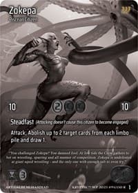 Zokepa (Cosmo Foil) - Wicked Prophecy [Wave 1] (eBay Gen Con Exclusive) - Kryptik TCG card