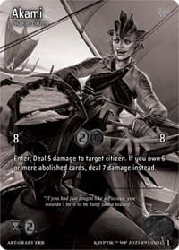 Akami (Cosmo Foil) - Wicked Prophecy [Wave 1] (eBay Gen Con Exclusive) - Kryptik TCG card