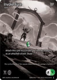 Invoke Fyre (Cosmo Foil) - Wicked Prophecy [Wave 1] (eBay Gen Con Exclusive) - Kryptik TCG card
