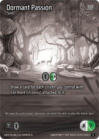 Dormant Passion (Cosmo Foil) - Wicked Prophecy [Wave 1] (eBay Gen Con Exclusive) - Kryptik TCG card