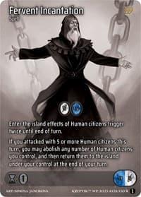 Fervent Incantation (Cosmo Foil) - Wicked Prophecy [Wave 1] (eBay Gen Con Exclusive) - Kryptik TCG card