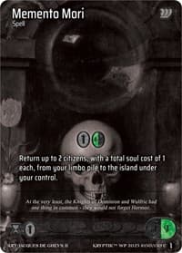 Memento Mori (Cosmo Foil) - Wicked Prophecy [Wave 1] (eBay Gen Con Exclusive) - Kryptik TCG card