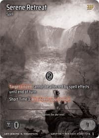 Serene Retreat (Cosmo Foil) - Wicked Prophecy [Wave 1] (eBay Gen Con Exclusive) - Kryptik TCG card