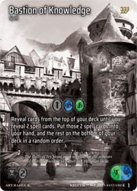 Bastion of Knowledge (Cosmo Foil) - Wicked Prophecy [Wave 1] (eBay Gen Con Exclusive) - Kryptik TCG card