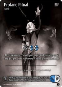 Profane Ritual (Cosmo Foil) - Wicked Prophecy [Wave 1] (eBay Gen Con Exclusive) - Kryptik TCG card