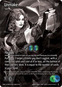 Unmake (Cosmo Foil) - Wicked Prophecy [Wave 1] (eBay Gen Con Exclusive) - Kryptik TCG card
