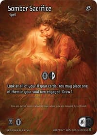 Somber Sacrifice (Full Art) - Genesis [Kickstarter] - Kryptik TCG card