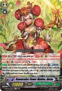 Ranunculus Flower Maiden, Ahsha - D-PV01: History Collection - Cardfight Vanguard card