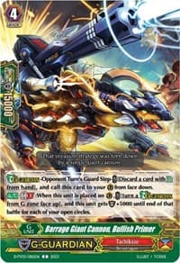 Barrage Giant Cannon, Bullish Primer - D-PV01: History Collection - Cardfight Vanguard card