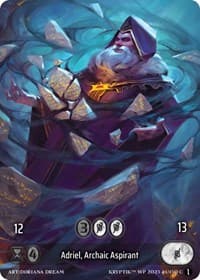 Adriel, Archaic Aspirant (Box Topper) (Glass Foil) - Wicked Prophecy [Wave 1] - Kryptik TCG card