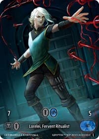Lorelei, Fervent Ritualist (Box Topper) (Glass Foil) - Wicked Prophecy [Wave 1] - Kryptik TCG card